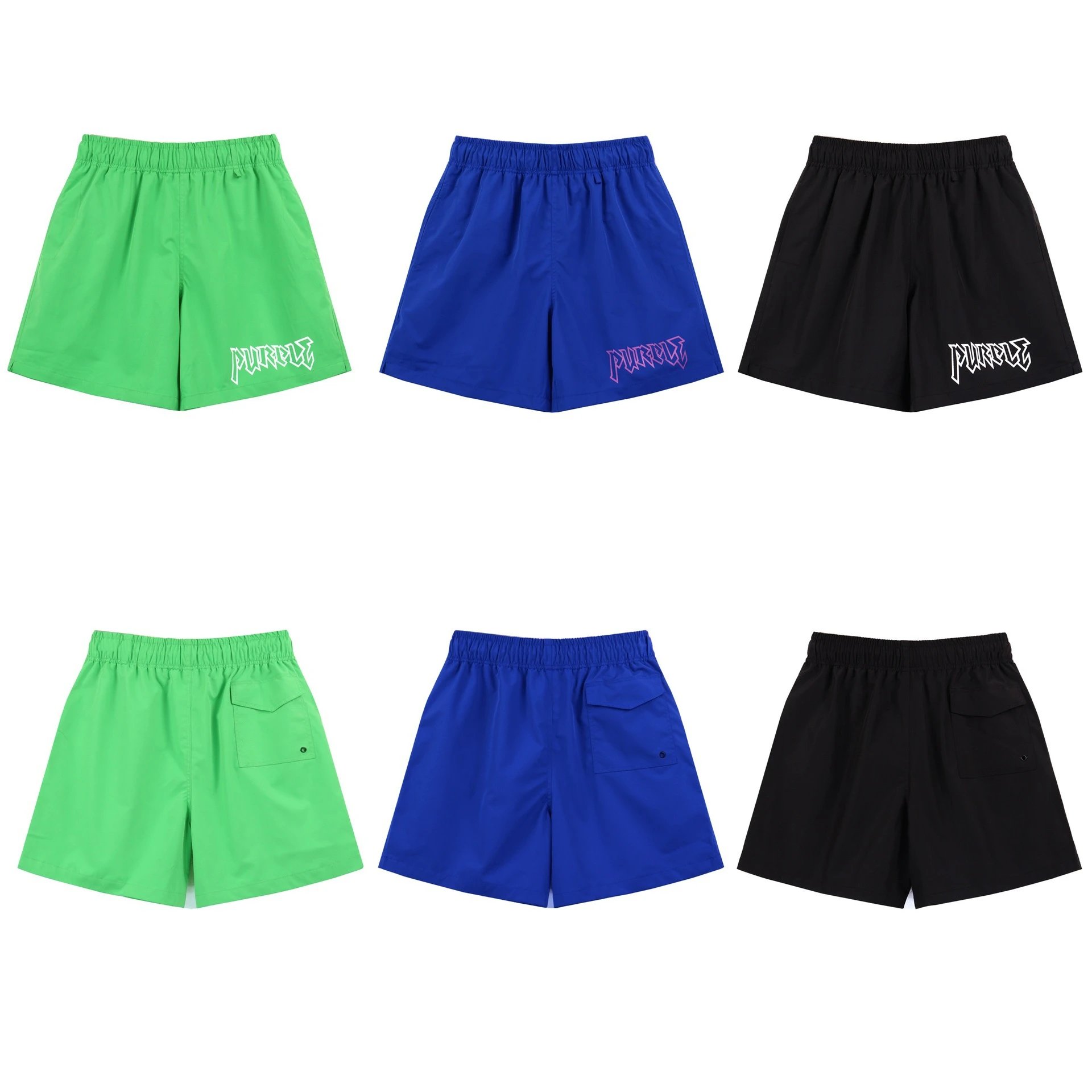 Gallery Dept. Distressed Logo Shorts Black - 3