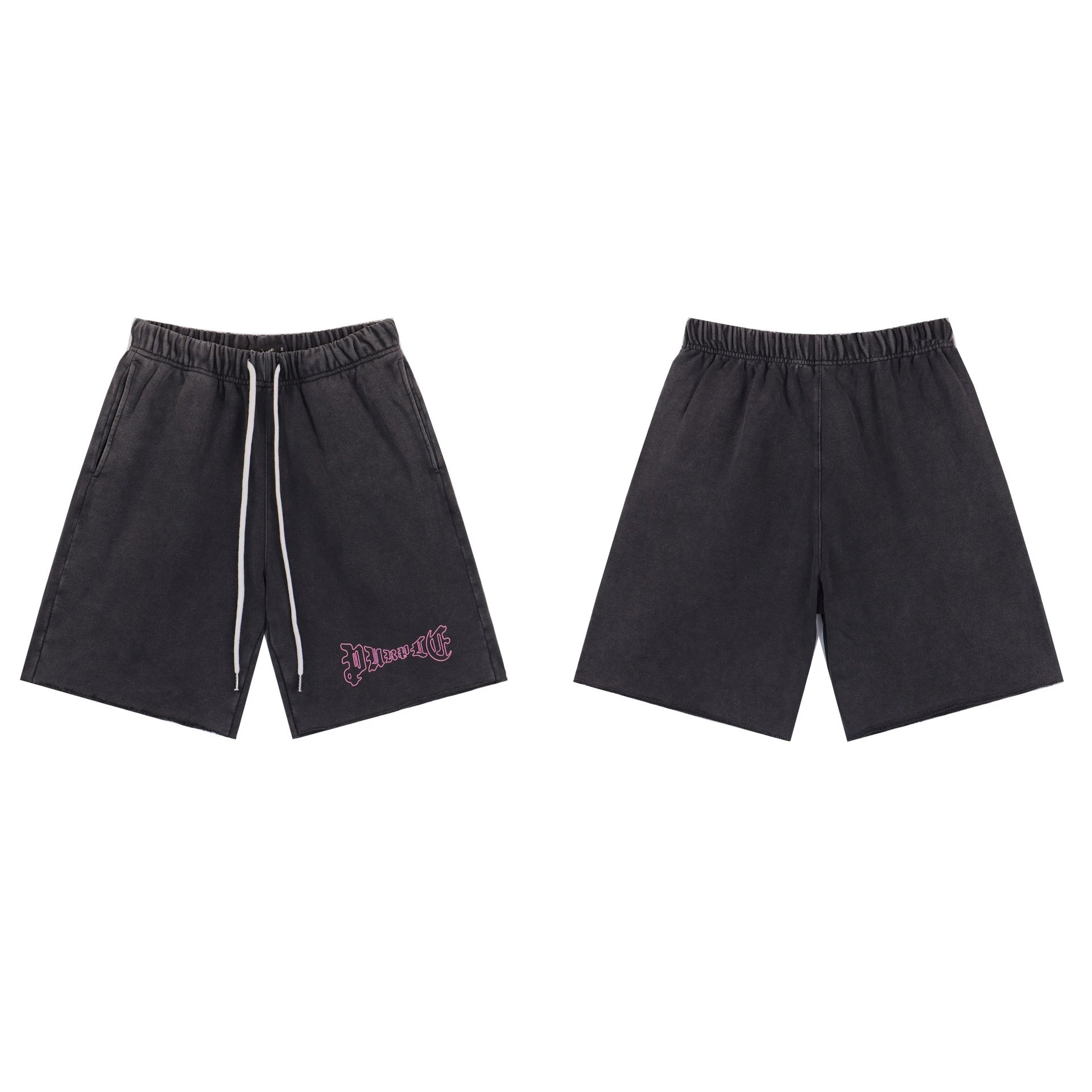 Gallery Dept. Distressed Logo Shorts Black - 16