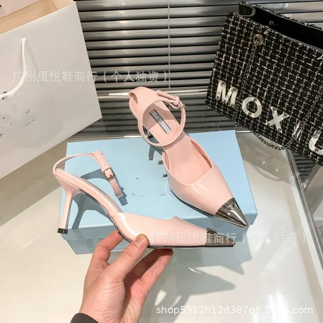 Prada High Heels Pointed-Toe Ankle-Strap Stiletto product detail image 7
