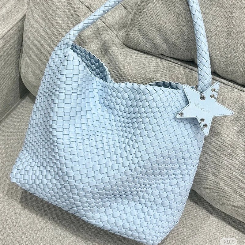 Unbranded Handbags Woven Hobo Bag with Star Charm image 2