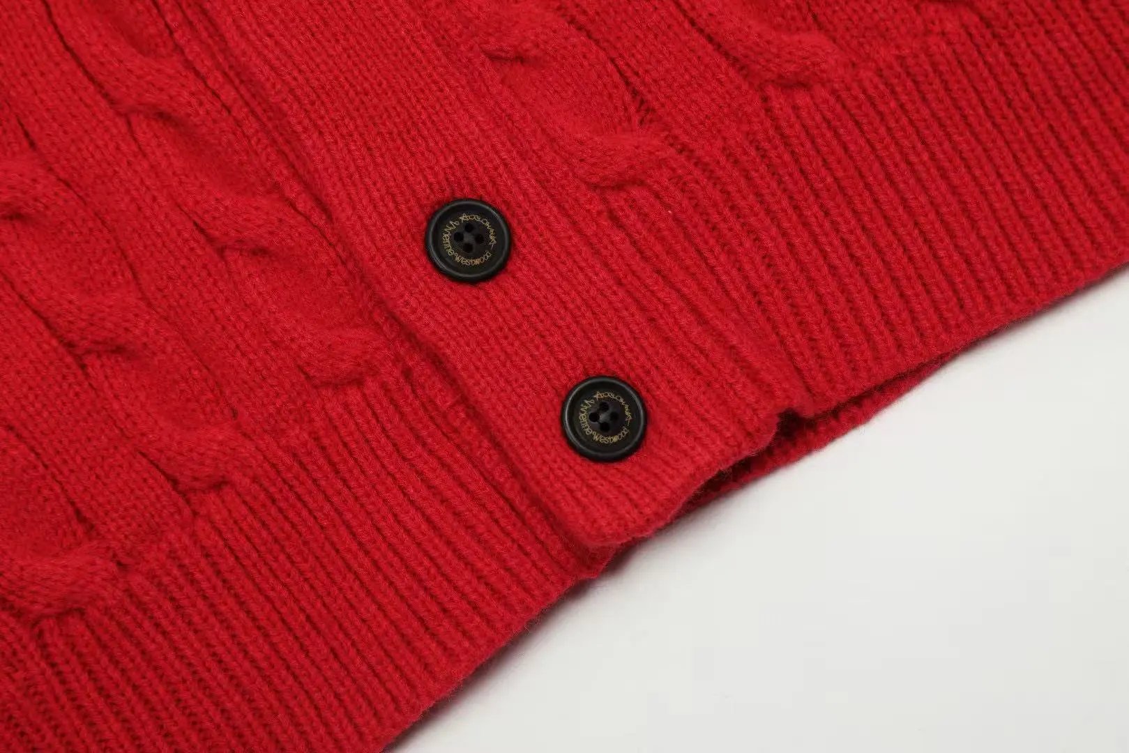 Vivienne Westwood Red Label Cable Knit Cardigan Ivory - 7