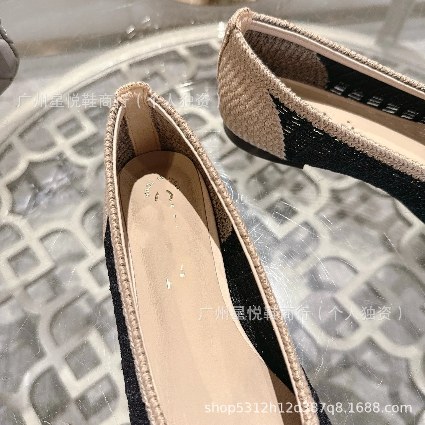 Chanel Tweed Cap-Toe Loafers Beige/Black Flat Shoes - 11