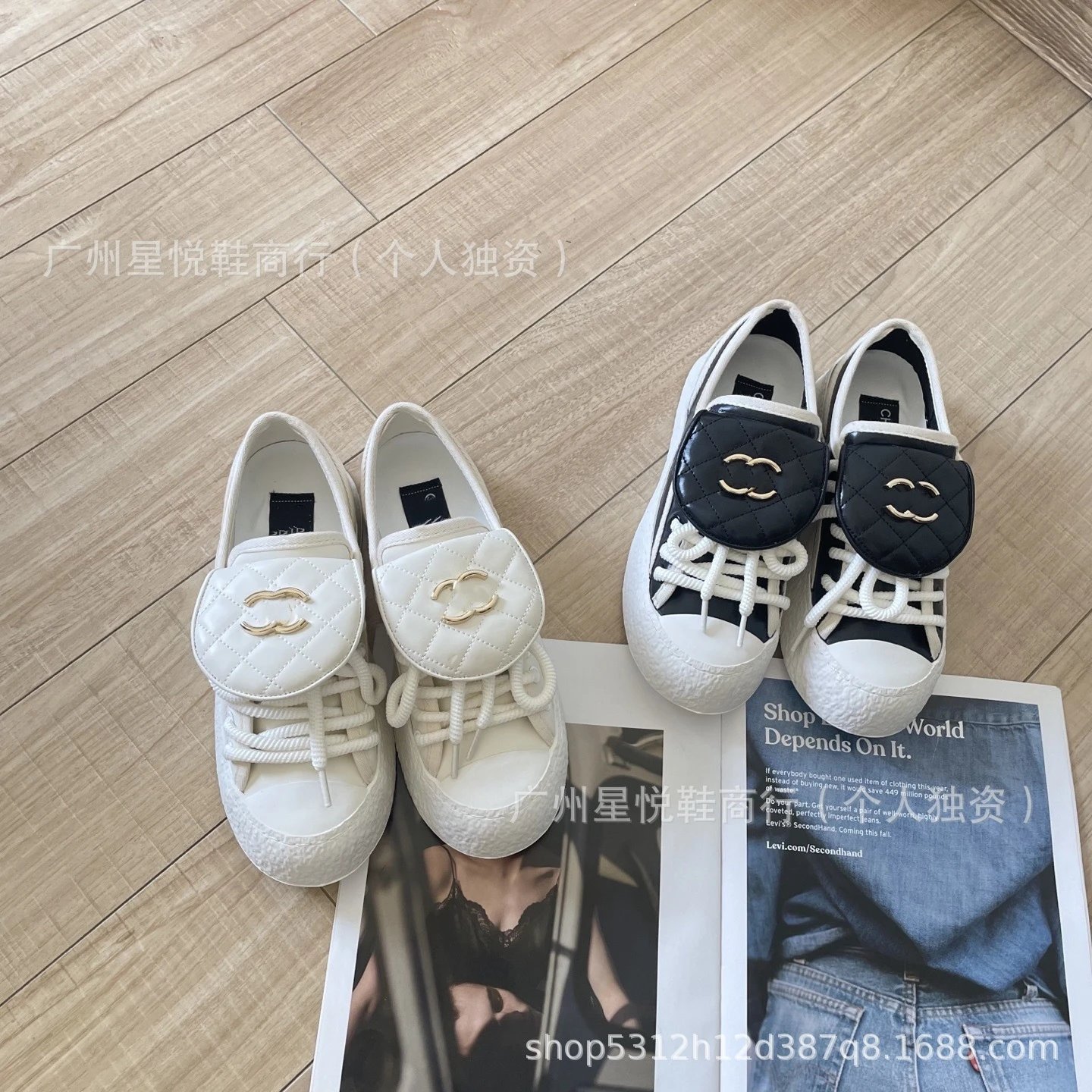 Chanel 22 Sneakers White Quilted Leather Chunky Sneakers - 3