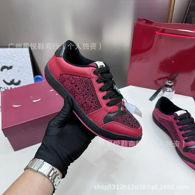 Unbranded Sneakers Rhinestone Low-Top Lace-Up product detail image 16