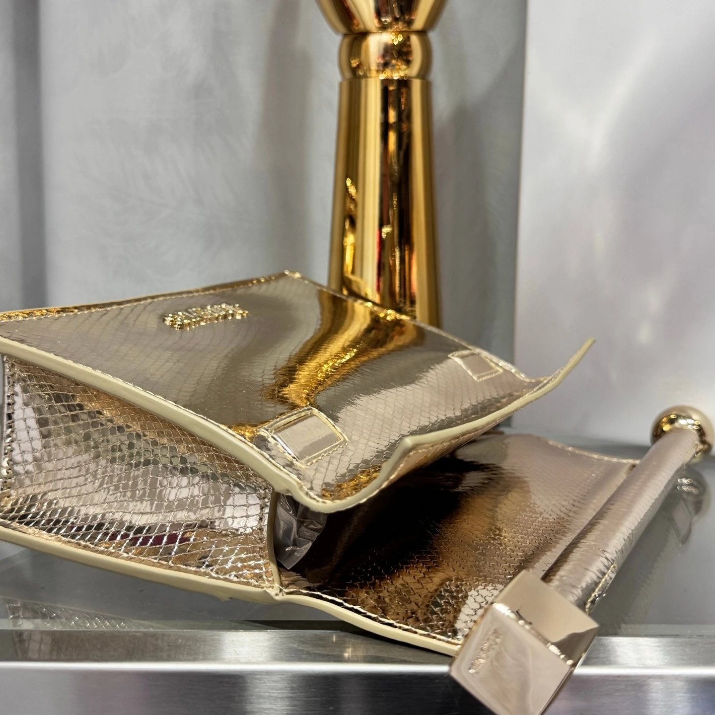 Jacquemus Le Chiquito Beige Leather Clutch - 10