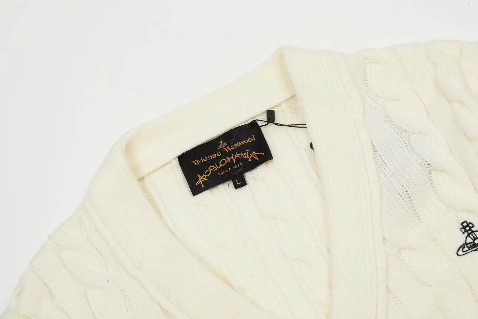 Vivienne Westwood Red Label Cable Knit Cardigan Ivory - 10