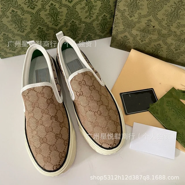 Unbranded Sneakers Platform Slip-On Canvas with Monogram Pattern product detail image 16