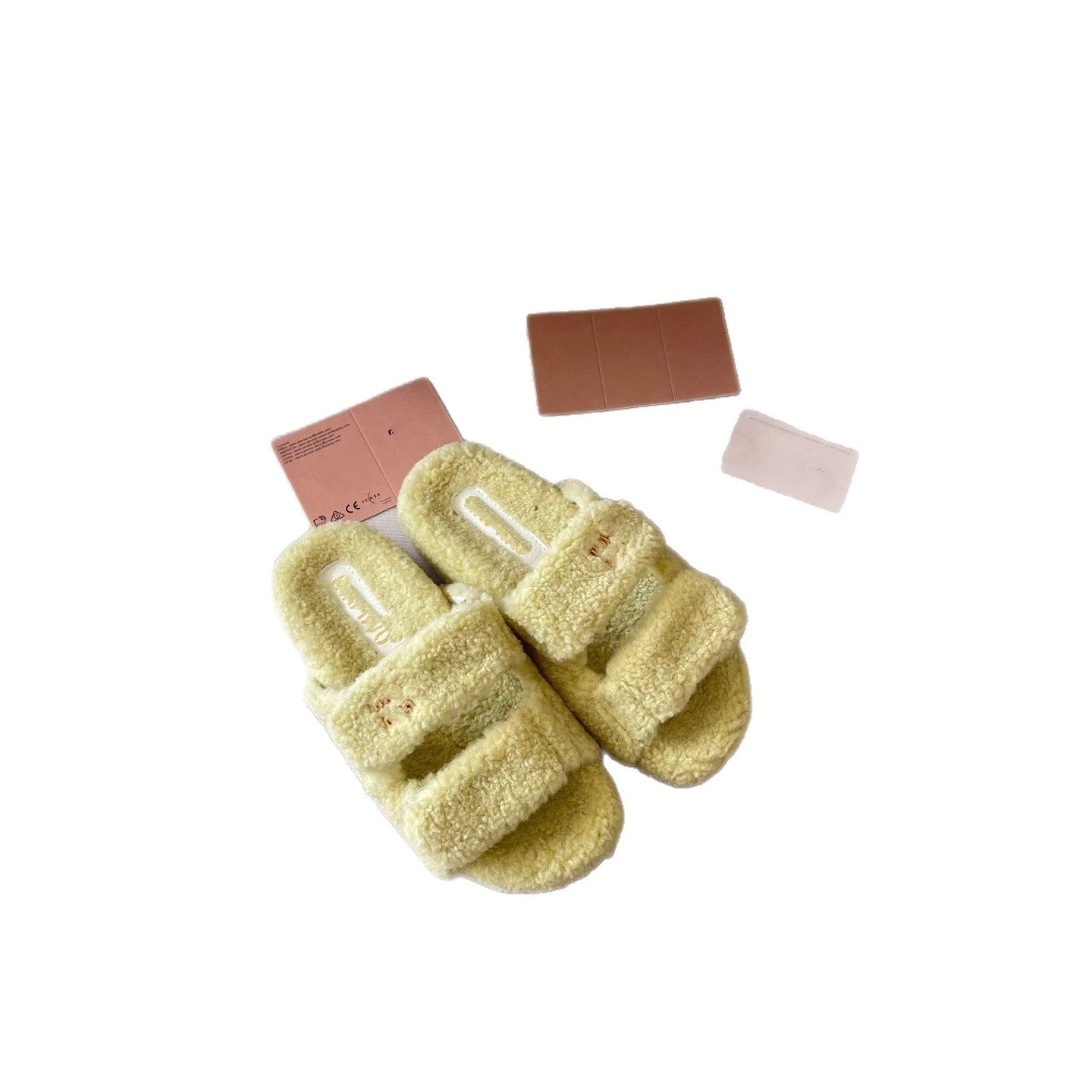 Miu Slippers Shearling Double-Strap Slide image 5
