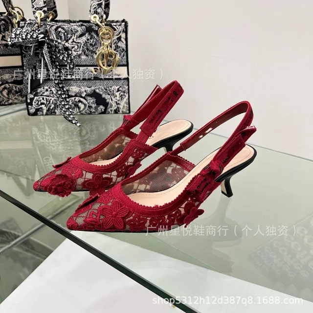 Unbranded High Heels Floral Lace Slingback Stiletto product detail image 26