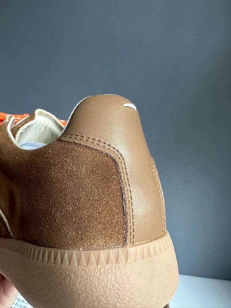 Maison Margiela Replica Sneakers Brown Suede with Contrasting Laces Sneakers - 17