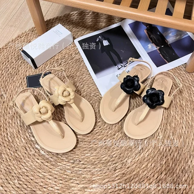 Unbranded Sandals Ankle-Strap Thong with Quilted Footbed and Pearl Flower Embellishment product detail image 10
