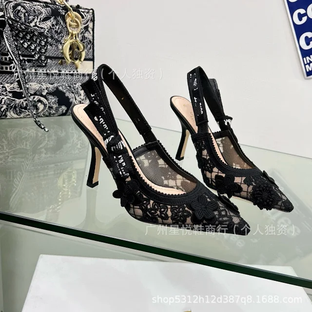 Unbranded High Heels Floral Lace Slingback Stiletto product detail image 14