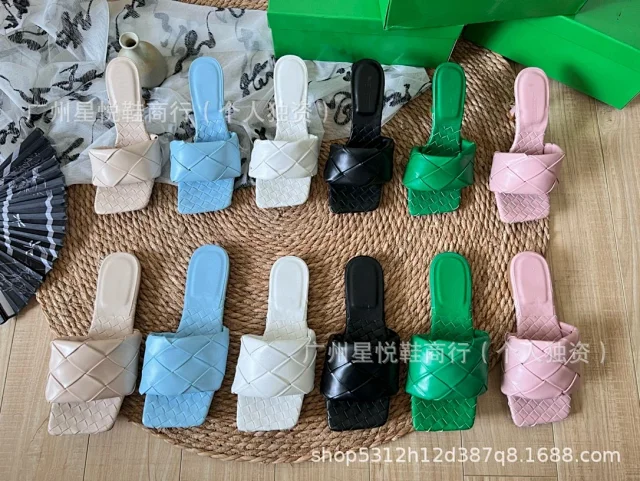 Unbranded Sandals Woven square-toe slide product detail image 2