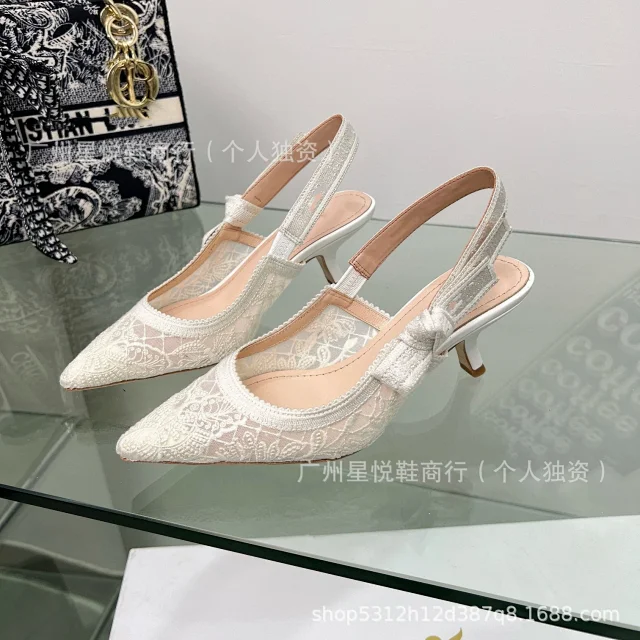 Unbranded High Heels Floral Lace Slingback Stiletto product detail image 29