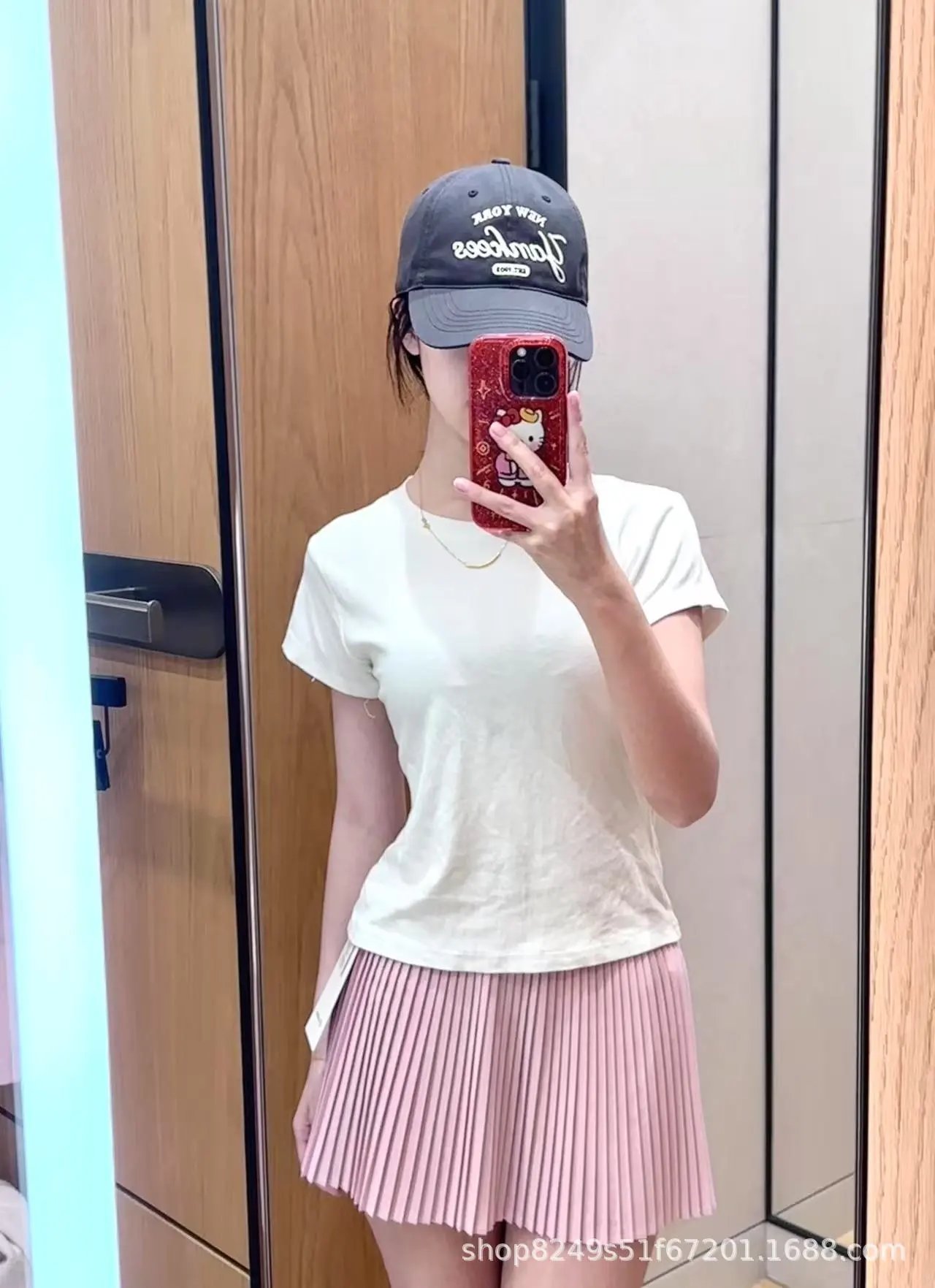 Pleated Skirt in Sakura Pink - 13