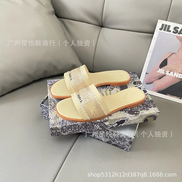 Dior Slippers Perforated Logo Strap Slide product detail image 12