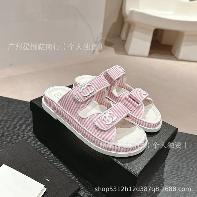 Chanel Slippers Quilted Double-Strap Bow Slide Sandals product detail image 20