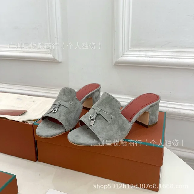 Unbranded Suede bow and padlock-detail mule sandals product detail image 21