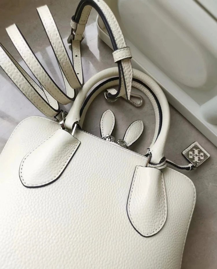 Tory Burch Miller Mini White Leather Handbag - 14