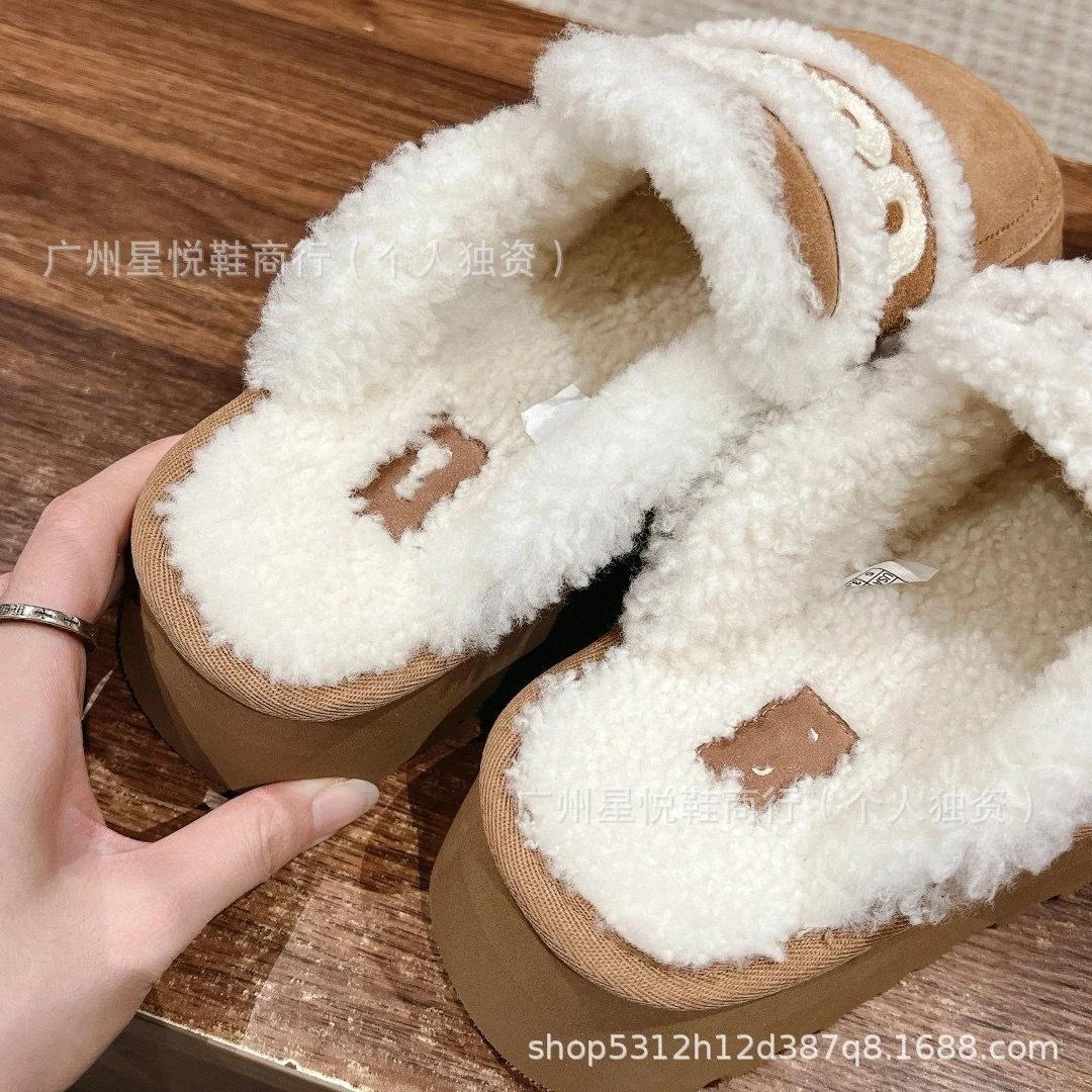 UGG Fluff Yeah Slide White Shearling Slippers - 10