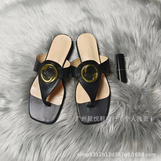 Gucci Slippers Square-Toe GG Monogram Buckle Slide product detail image 13
