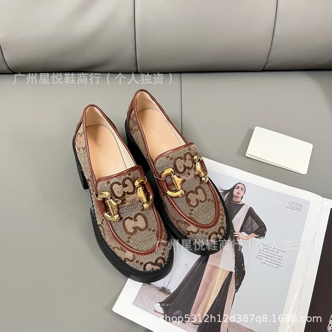 Gucci Horsebit Loafers Beige Brown GG Canvas Loafers - 11