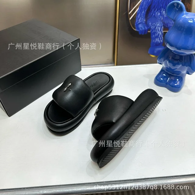 Unbranded Slippers Platform slide with metal bow ornament product detail image 12