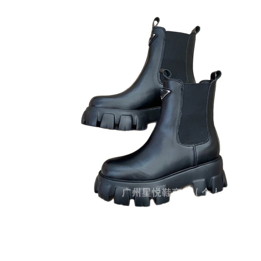 Unbranded Boots Chelsea Ankle with Triangle Hardware and Lug Sole image 5