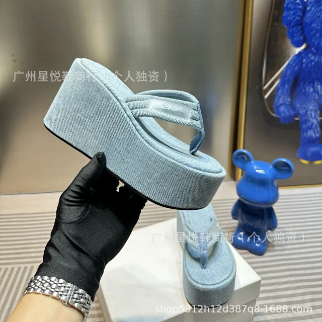 Unbranded Slippers Platform Wedge Flip-Flops product detail image 5