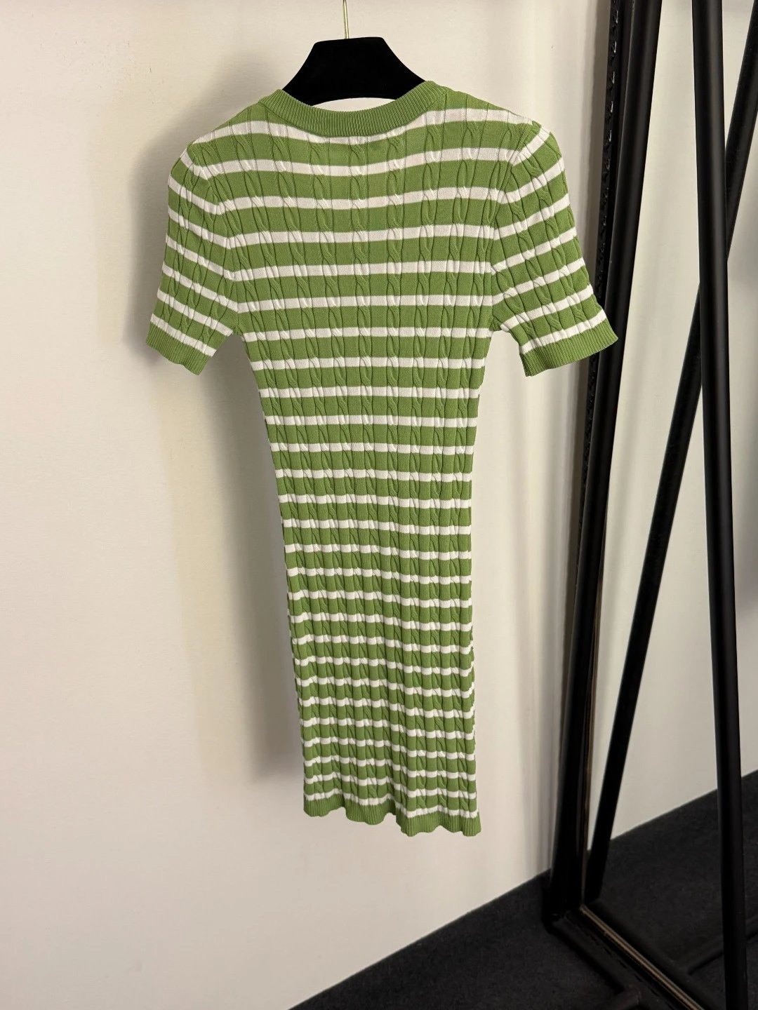 Dior Cruise Knit Striped Henley Top in Sky Blue and Navy - 19