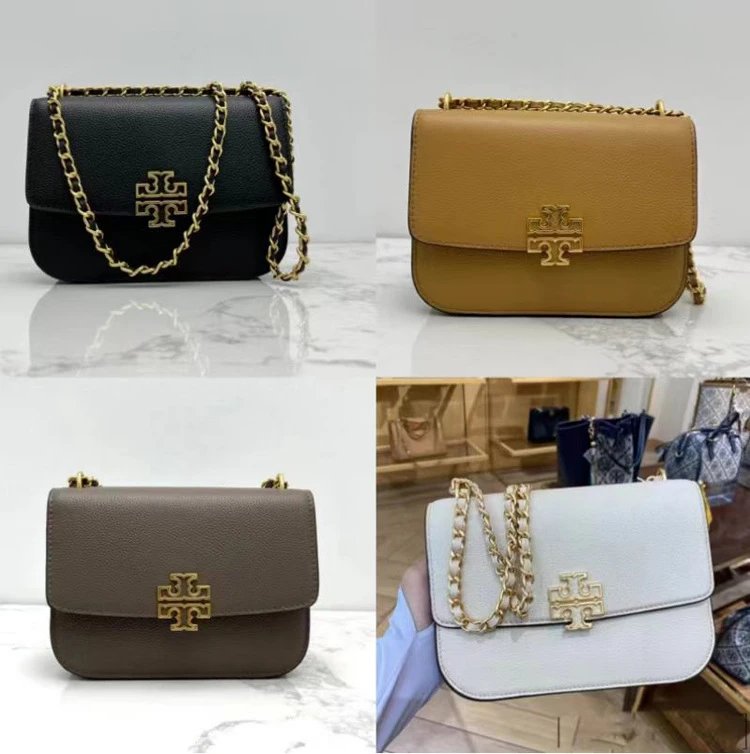 Tory Burch Miller Chain Bag Camel Leather Shoulder Bag - 2
