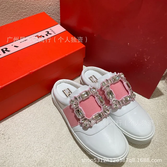 Roger Vivier Sneakers Rhinestone Square Buckle Slip-On product detail image 6