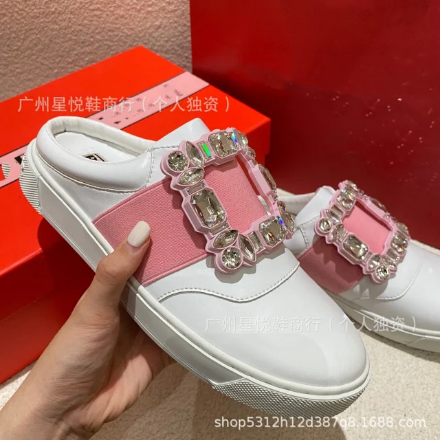 Roger Vivier Sneakers Rhinestone Square Buckle Slip-On product detail image 7