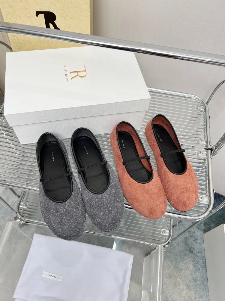 Maison Margiela Tabi Mary Jane Gray Wool-Blend Flat Shoes - 3