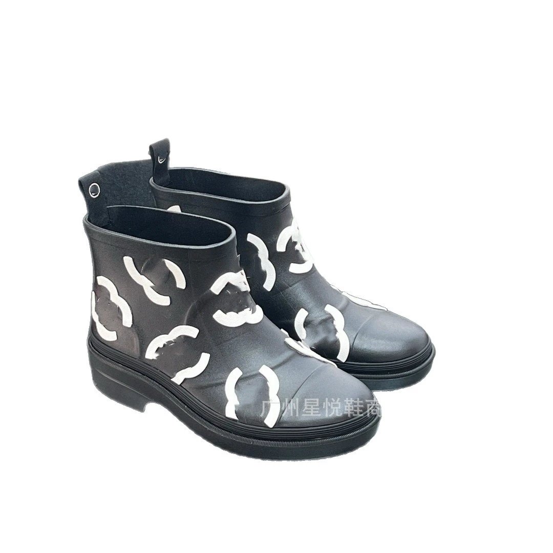 Unbranded Boots Printed ankle rain with platform sole image 5
