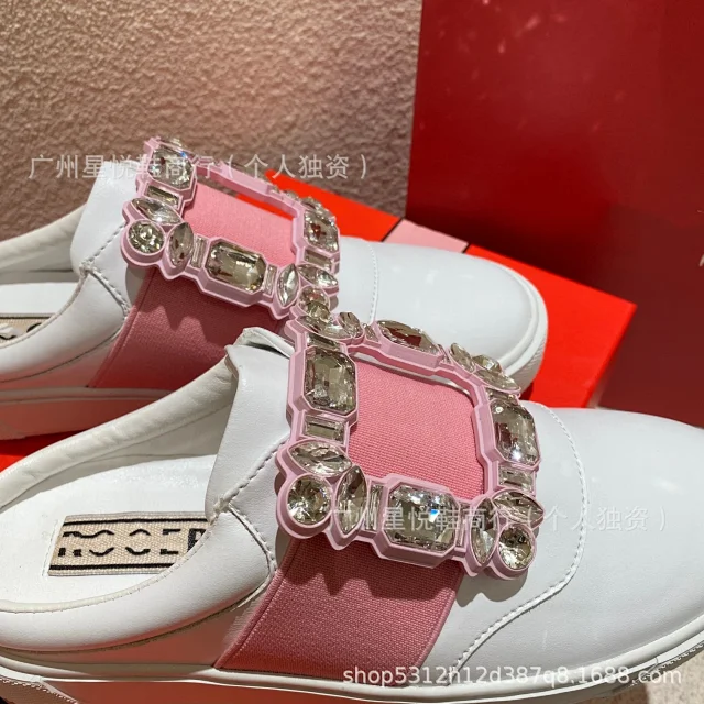 Roger Vivier Sneakers Rhinestone Square Buckle Slip-On product detail image 8