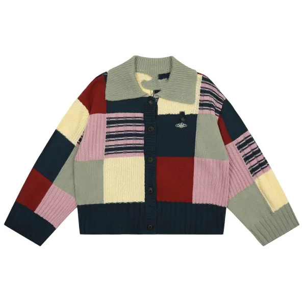 Vivienne Westwood Patchwork Knit Cardigan Multicolor - 1