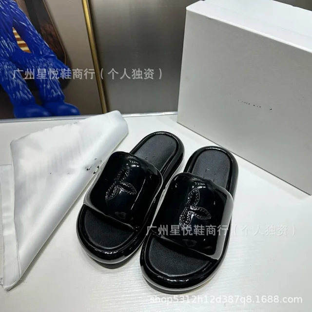 Unbranded Slippers Platform slide with metal bow ornament product detail image 14