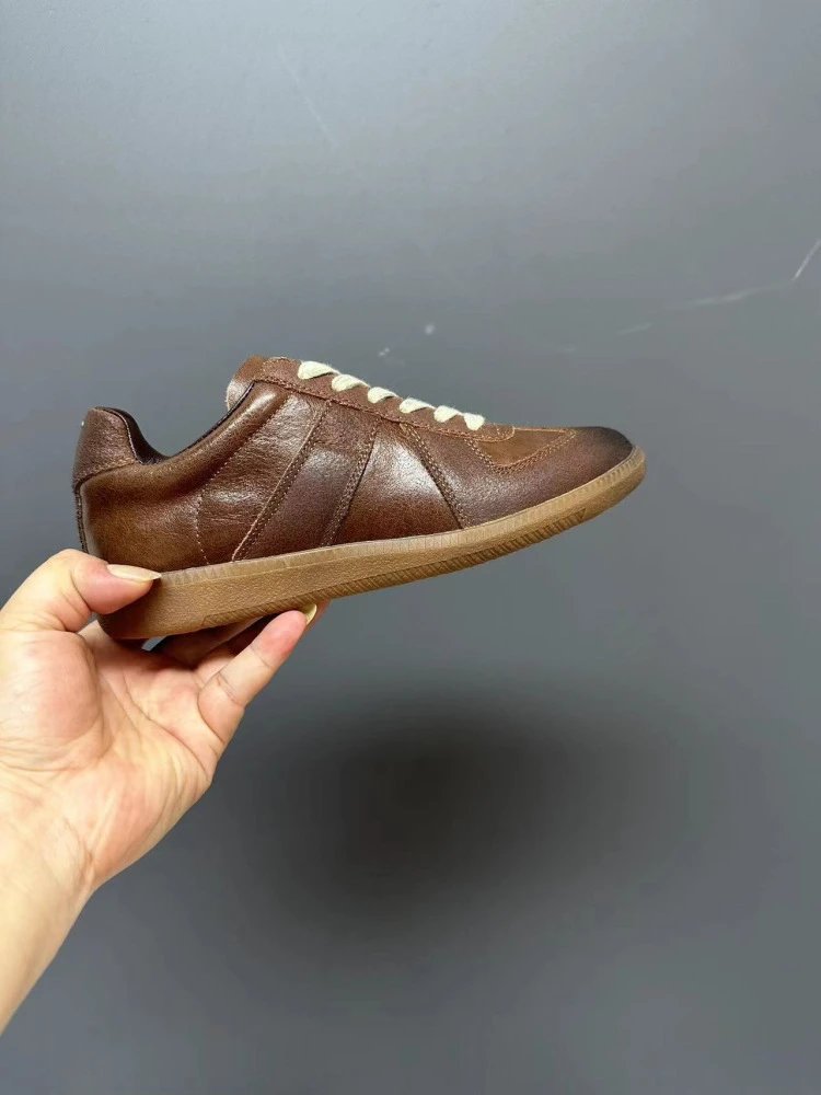 Maison Margiela Replica Sneakers Tan Suede Leather Sneakers - 29