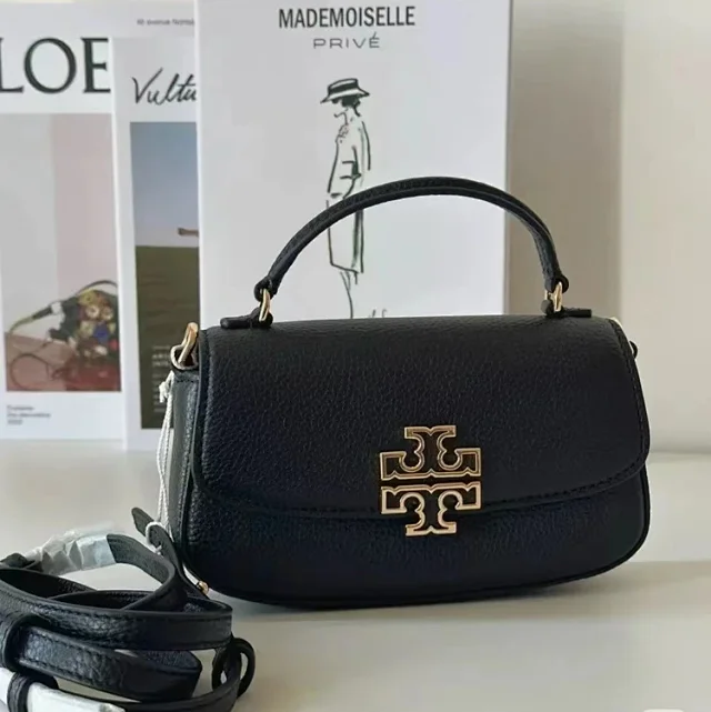 Tory Burch Crossbody Bags Pebbled Flap Top-Handle Bag product detail image 9