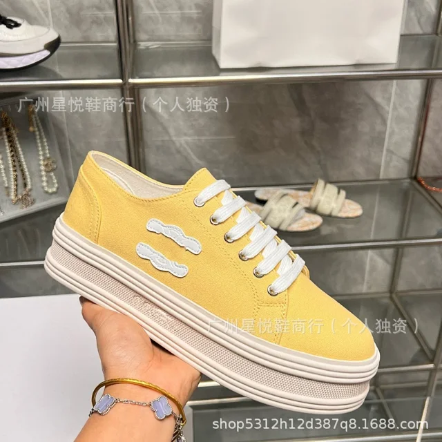 Unbranded Sneakers Low-Top Canvas Platform with Crocodile Appliqué product detail image 8