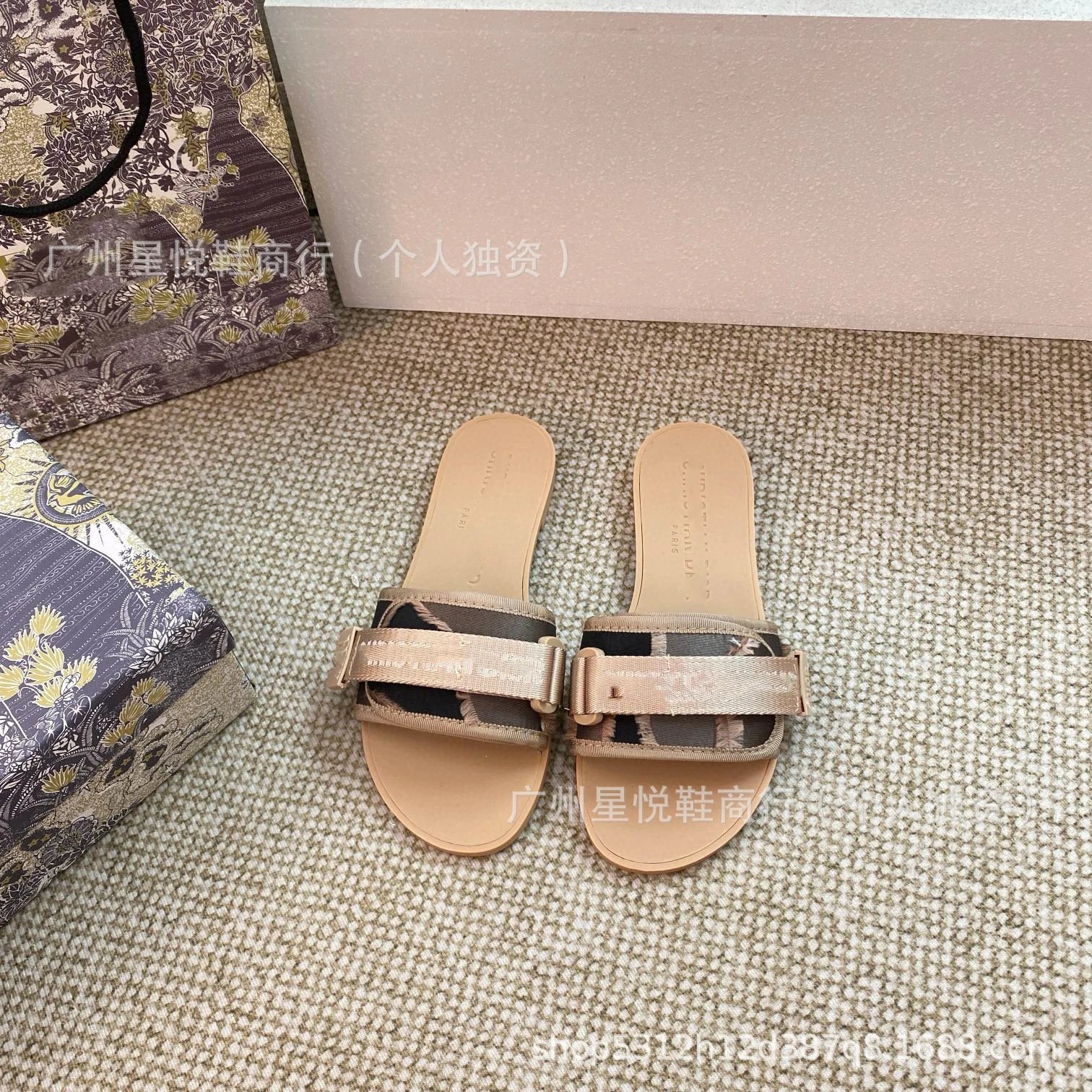 Off-White Industrial Strap Slide Sandals Black - 15