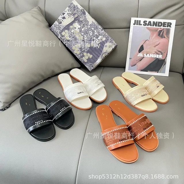 Dior Slippers Perforated Logo Strap Slide product detail image 20