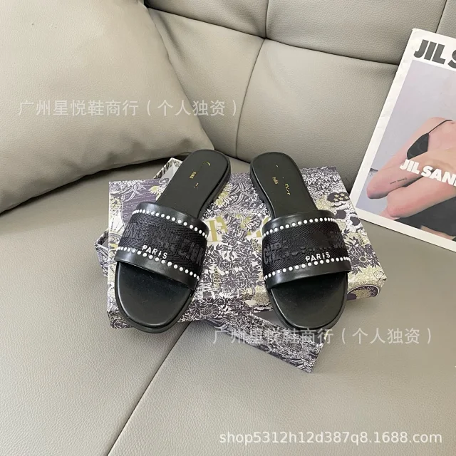 Dior Slippers Perforated Logo Strap Slide product detail image 18