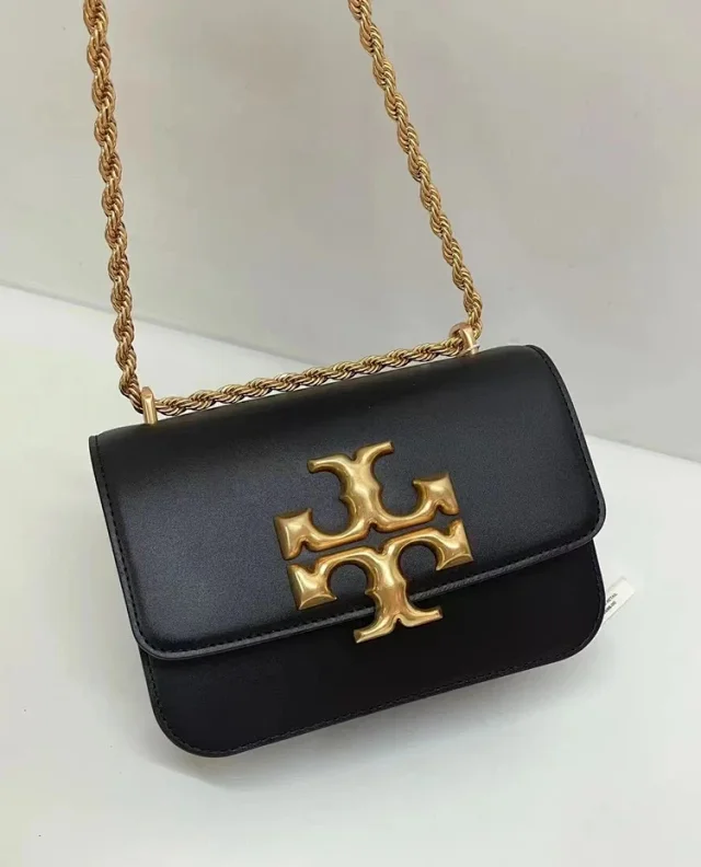 Tory Burch Crossbody Bags Gold Double T Logo Chain Strap product detail image 3