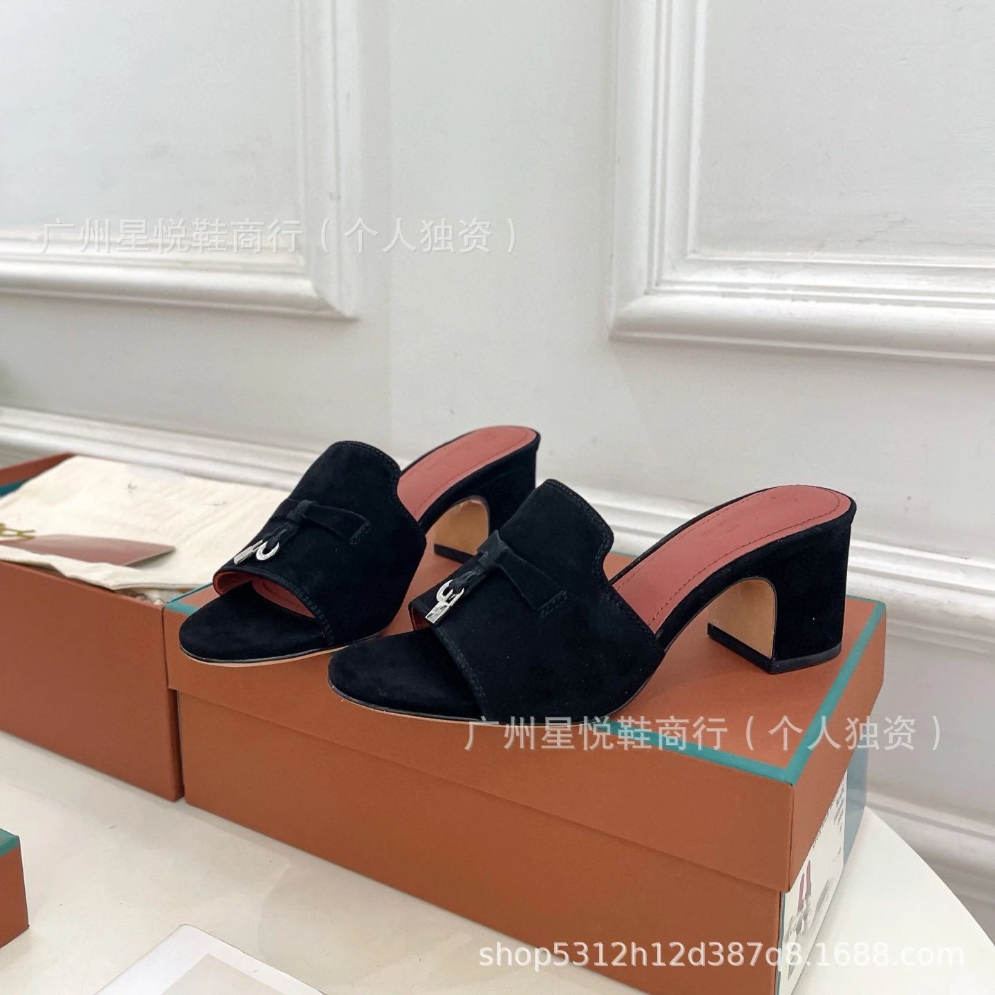 Hermès Oran Mule Yellow Suede Block Heel Sandals - 4
