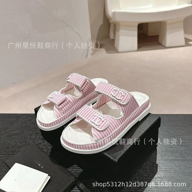 Chanel Slippers Quilted Double-Strap Bow Slide Sandals product detail image 21