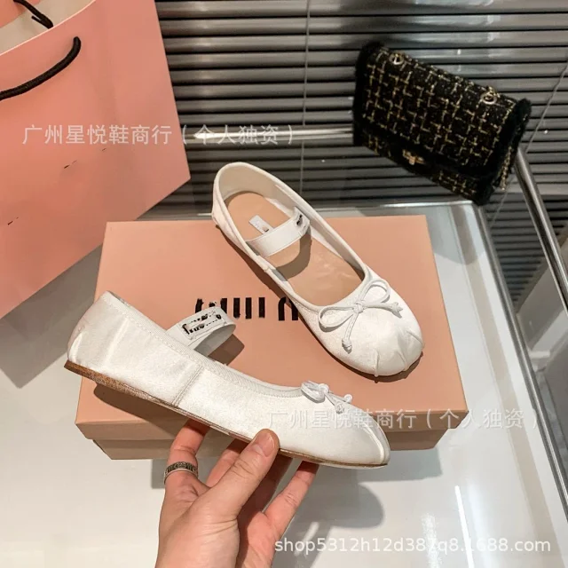 Miu Casual Shoes Bow Mary Jane Ballet Flats product detail image 8