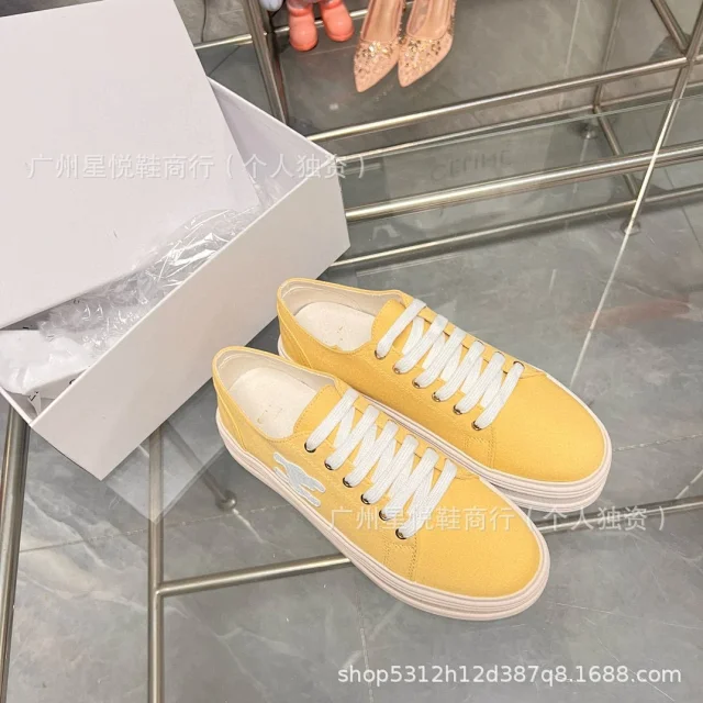 Unbranded Sneakers Low-Top Canvas Platform with Crocodile Appliqué product detail image 7