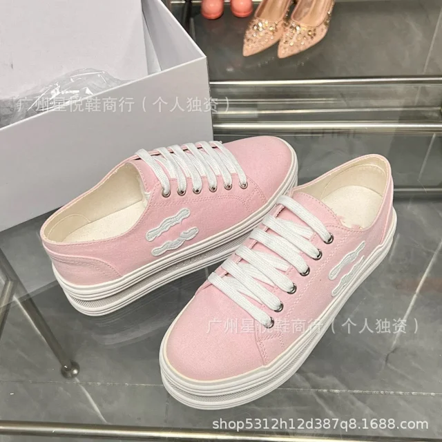 Unbranded Sneakers Low-Top Canvas Platform with Crocodile Appliqué product detail image 12